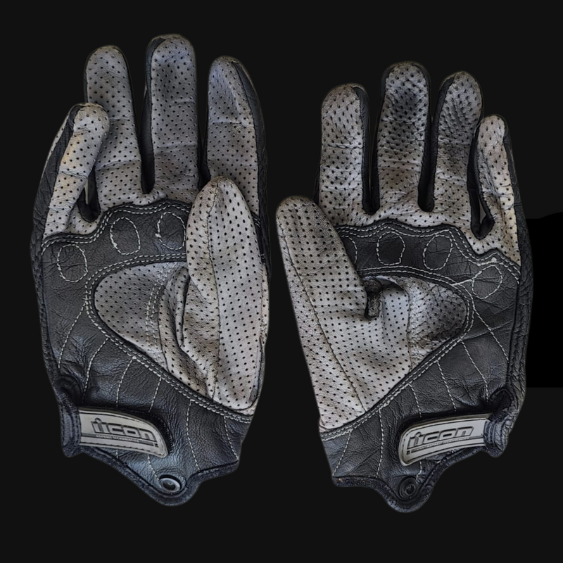 NOS Icon Grey Pursuit MX Motorcycle Gloves